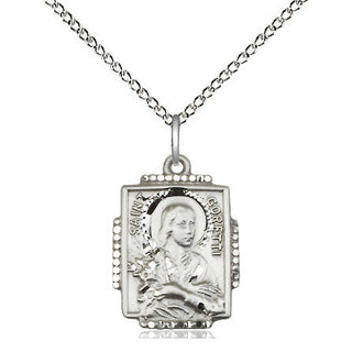 Sterling Silver Saint Maria Goretti Medal Religious Jewelry Engraved Catholic Saint Jewelry
