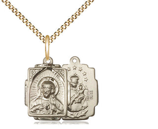 14kt Gold Filled Scapular Medal Religious Jewelry