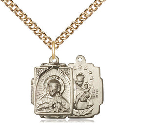 14kt Gold Filled Scapular Medal Religious Jewelry