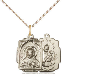 14kt Gold Scapular Medal
