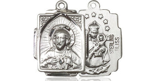 Sterling Silver Scapular Medal Religious Jewelry