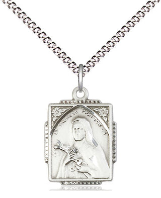 Sterling Silver Saint Therese Medal Religious Jewelry Engraved Catholic Saint Jewelry