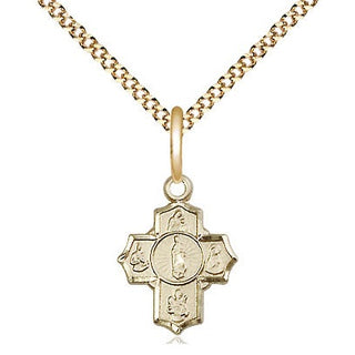 14kt Gold Filled 5-Way Motherhood Medal Religious and Catholic Jewelry
