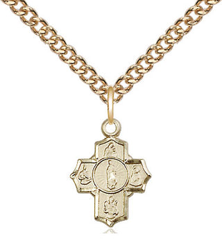14kt Gold 5-Way Motherhood Medal