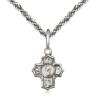 Sterling Silver 5-Way Motherhood Medal Religious and Catholic Jewelry