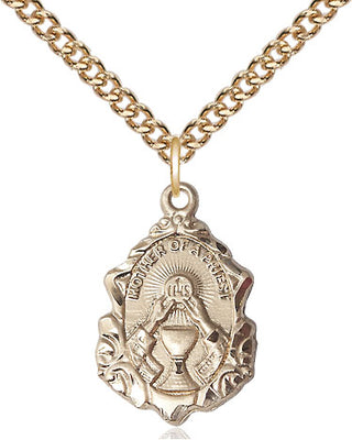 14kt Gold Filled Mother of a Priest Medal Religious Jewelry Engraved Catholic Saint Jewelry