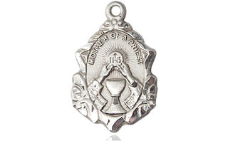 Sterling Silver Mother of a Priest Medal Engraved Catholic Saint Jewelry
