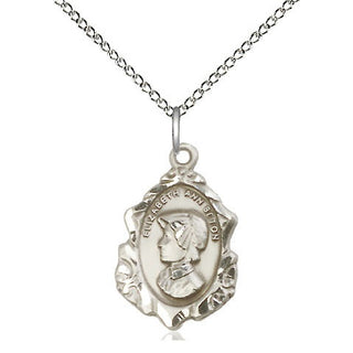 Sterling Silver Saint Elizabeth Ann Seton Medal Religious Jewelry Engraved Catholic Saint Jewelry