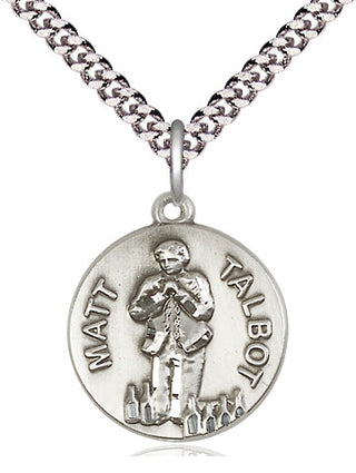 Pewter Matt Talbot Medal Religious Jewelry Engraved Catholic Saint Jewelry