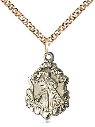 14kt Gold Filled Divine Mercy Medal Religious Jewelry Engraved Catholic Saint Jewelry