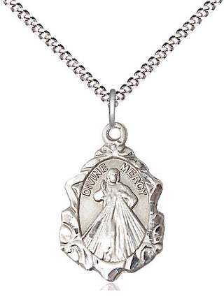 Pewter Divine Mercy Medal Religious Jewelry Engraved Catholic Saint Jewelry
