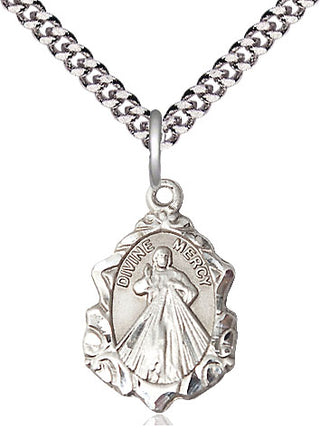 Pewter Divine Mercy Medal Religious Jewelry Engraved Catholic Saint Jewelry