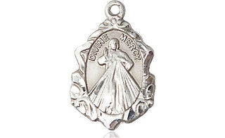 Sterling Silver Divine Mercy Medal Engraved Catholic Saint Jewelry