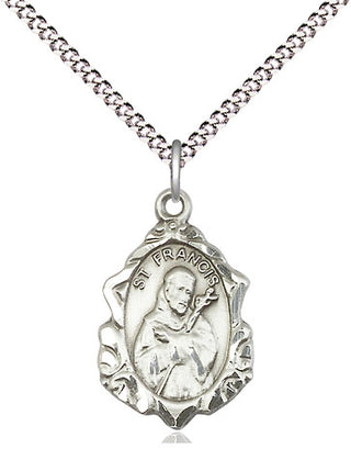 Pewter Saint Francis Medal Religious Jewelry Engraved Catholic Saint Jewelry