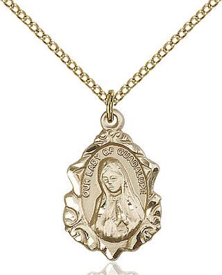 14kt Gold Filled Our Lady of Guadalupe Medal Religious Jewelry