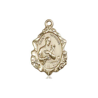 14kt Gold Filled Saint Gerard Medal Engraved Catholic Saint Jewelry