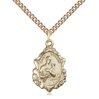 14kt Gold Filled Saint Gerard Medal Religious Jewelry Engraved Catholic Saint Jewelry