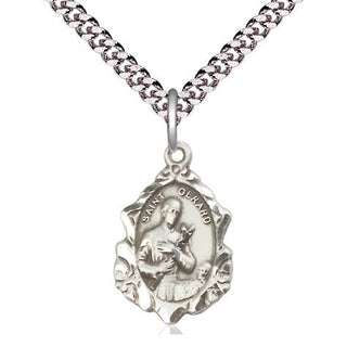 Pewter Saint Gerard Medal Religious Jewelry Engraved Catholic Saint Jewelry