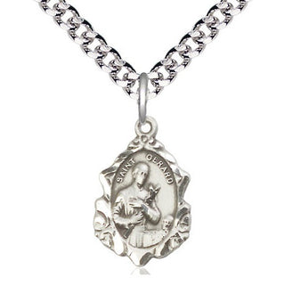 Pewter Saint Gerard Medal Religious Jewelry Engraved Catholic Saint Jewelry