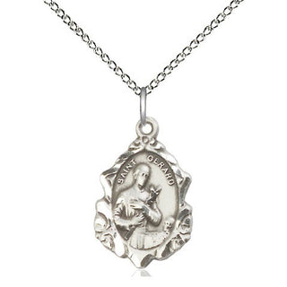 Sterling Silver Saint Gerard Medal Religious Jewelry Engraved Catholic Saint Jewelry