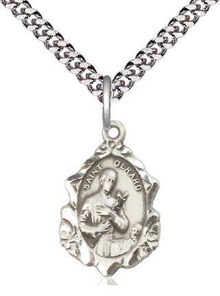 Sterling Silver Saint Gerard Medal Religious Jewelry Engraved Catholic Saint Jewelry