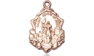 14kt Gold Filled Saint Joan of Arc Medal Engraved Catholic Saint Jewelry