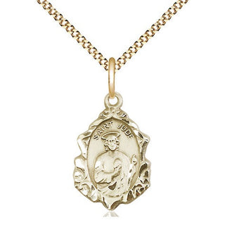 14kt Gold Filled Saint Jude Medal Religious Jewelry Engraved Catholic Saint Jewelry