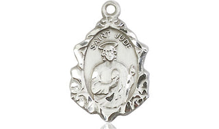 Sterling Silver Saint Jude Medal Religious Jewelry Engraved Catholic Saint Jewelry