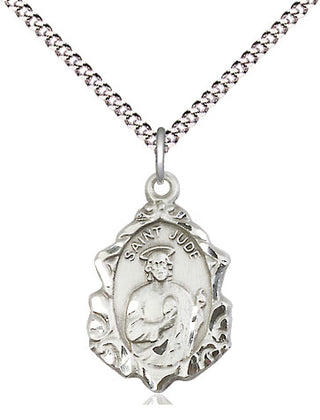 Sterling Silver Saint Jude Medal Religious Jewelry Engraved Catholic Saint Jewelry