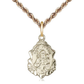 14kt Gold Filled Saint Joseph Medal Religious Jewelry Engraved Catholic Saint Jewelry