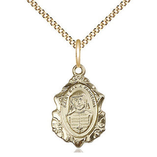 14kt Gold Filled Maria Faustina Medal Religious Jewelry Engraved Catholic Saint Jewelry