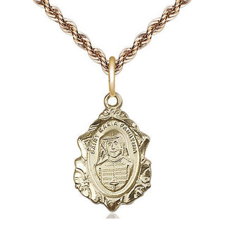 14kt Gold Filled Maria Faustina Medal Religious Jewelry Engraved Catholic Saint Jewelry