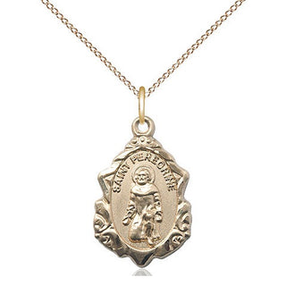 14kt Gold Filled Saint Peregrine Medal Religious Jewelry Engraved Catholic Saint Jewelry