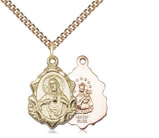 14kt Gold Filled Scapular Medal Religious Jewelry