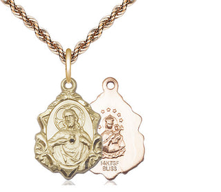 14kt Gold Filled Scapular Medal Religious Jewelry