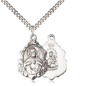 Sterling Silver Scapular Medal Religious Jewelry