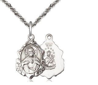 Sterling Silver Scapular Medal Religious Jewelry