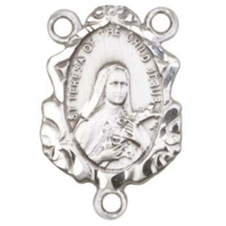 Sterling Silver Saint Teresa Rosary Center