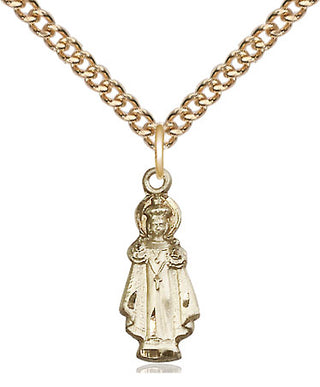 14kt Gold Infant of Prague Medal
