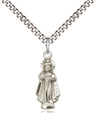 Sterling Silver Infant of Prague Medal Religious Jewelry
