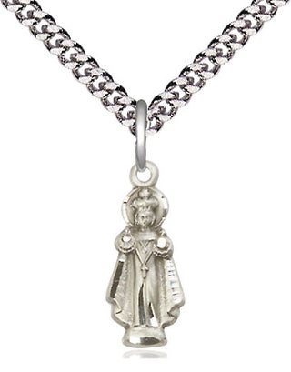 Sterling Silver Infant of Prague Medal Religious Jewelry
