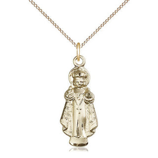 14kt Gold Infant of Prague Medal