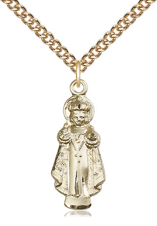 14kt Gold Infant of Prague Medal