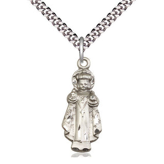 Sterling Silver Infant of Prague Medal Catholic Jewelry