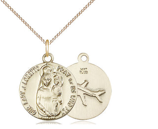14kt Gold Our Lady of Loretto Medal