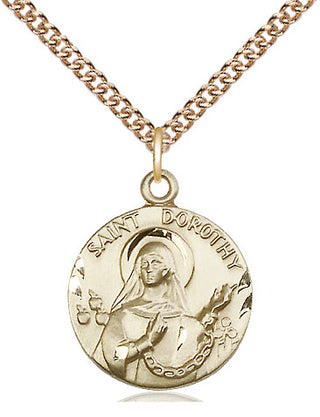 14kt Gold Saint Dorothy Medal