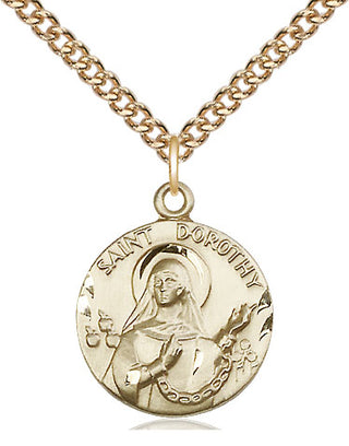 14kt Gold Saint Dorothy Medal