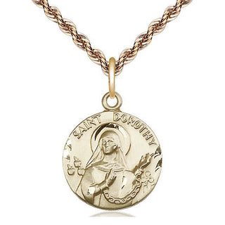 14kt Gold Saint Dorothy Medal