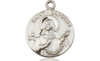 Sterling Silver Saint Dorothy Medal Religious Jewelry
