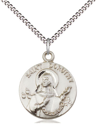 Sterling Silver Saint Dorothy Medal Religious Jewelry
